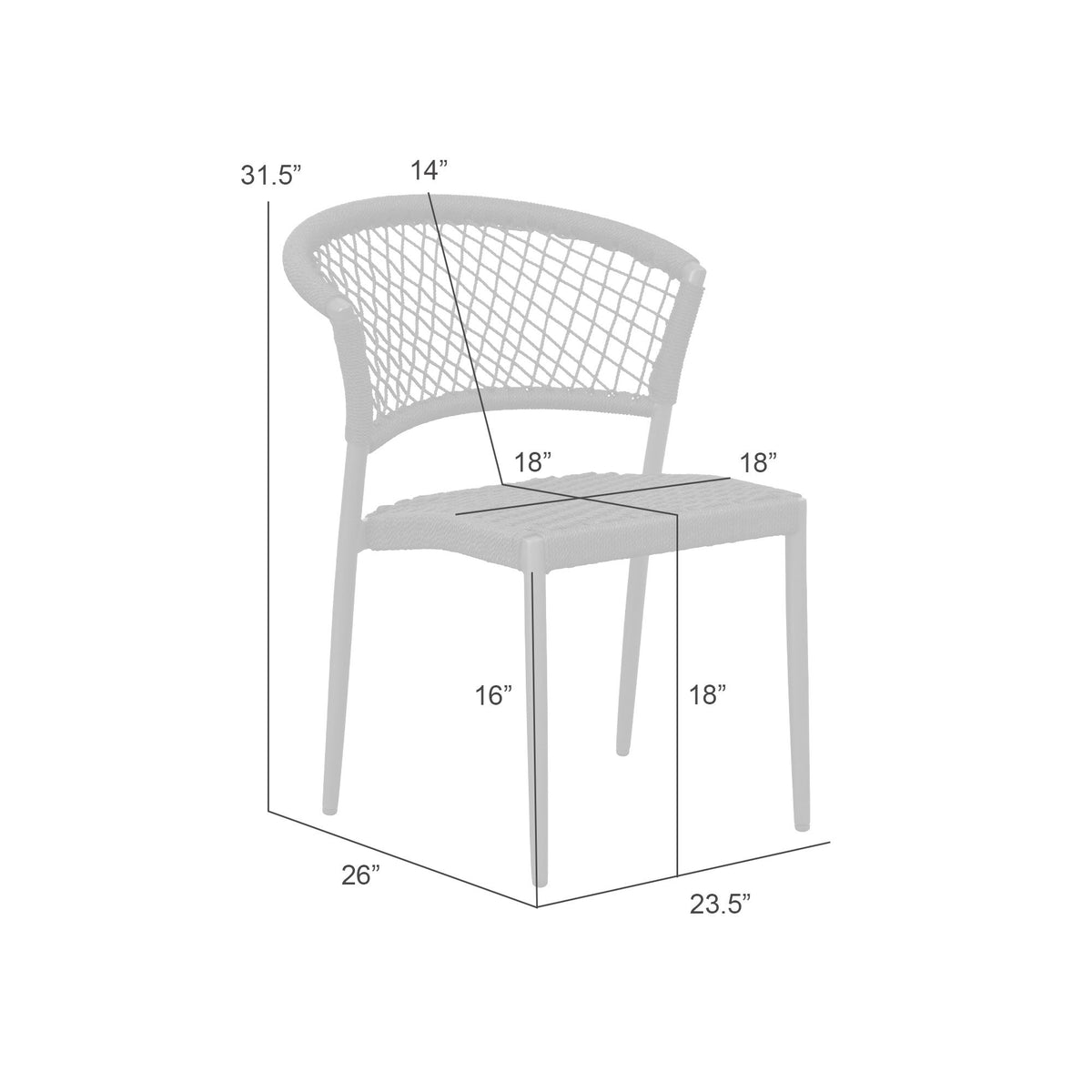 Clarke - Outdoor Dining Chair (Set of 2) - Black