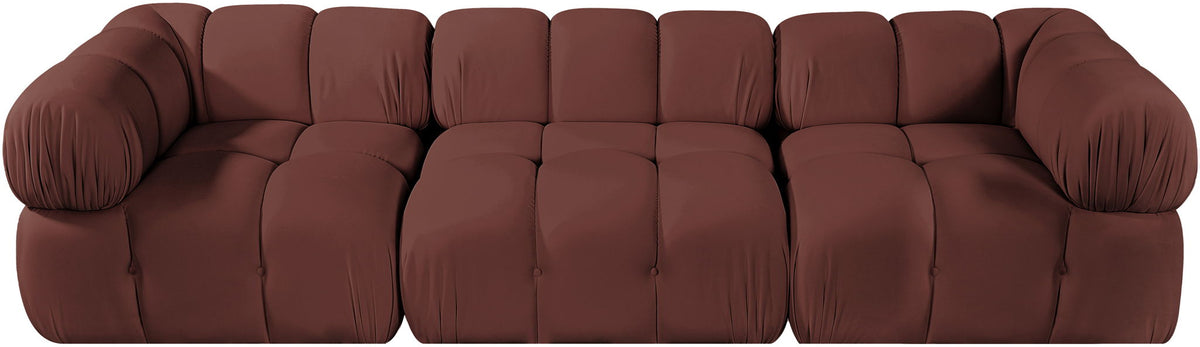 Orin - Velvet Performance Fabric Upholstered 3 Piece Modular Sofa