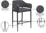 Dame - Fabric Upholstered Counter Stool (Set of 2)
