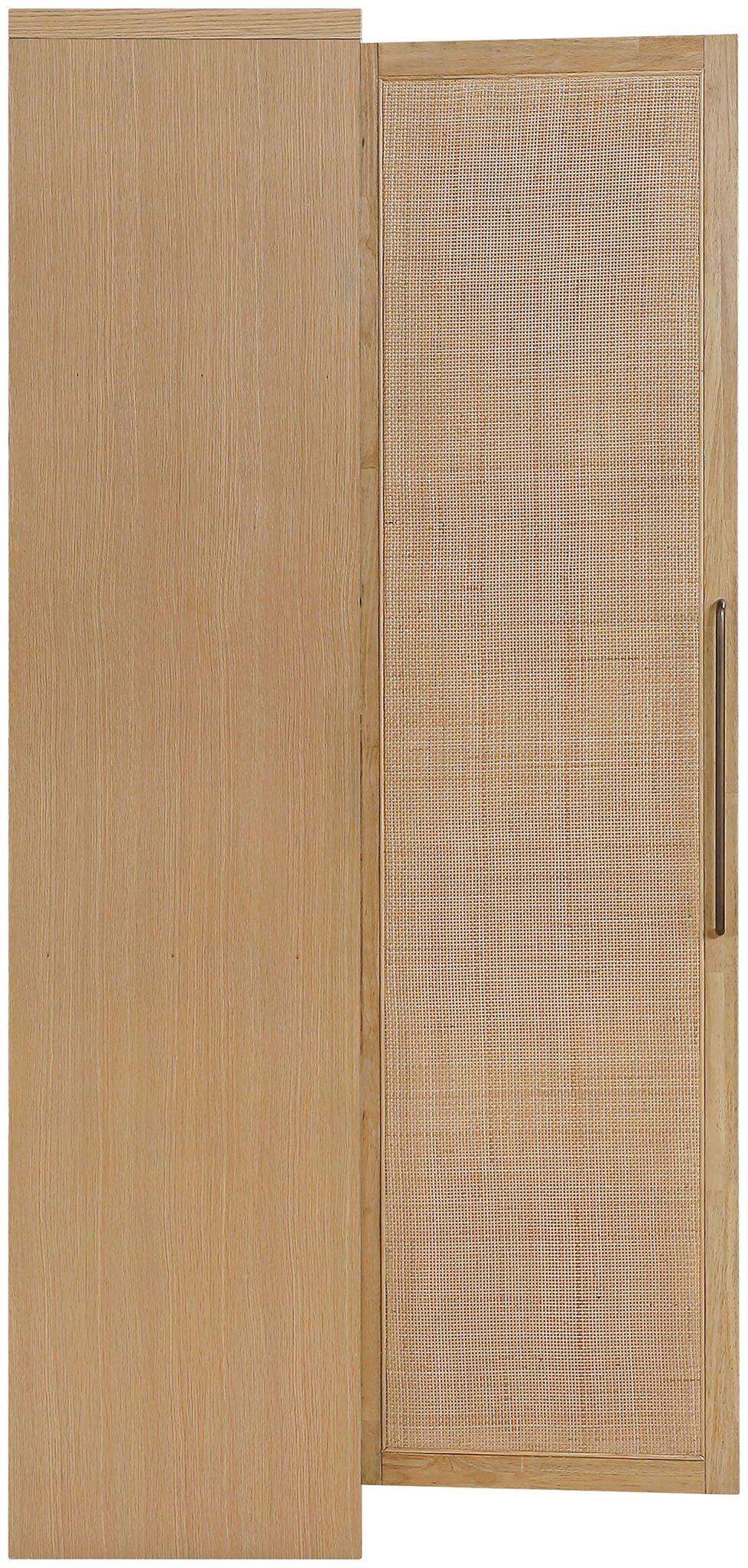 Vana - Solid Wood, Oak Veneer And Stainless Steel Storage Cabinet