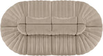 Rummi - Oval Velvet Performance Fabric Upholstered 8 Piece Modular Sectional