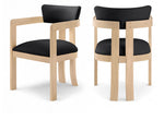 Lavrin - Vegan Leather Dining Arm Chair (Set of 2) - Natural Base