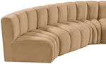 Arc - Velvet 5 Piece U-Shaped Modular Sofa