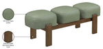 Woodcrest - Vegan Leather Upholstered Bench - Painted Brown Walnut Base