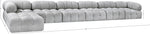 Ames - 7 Piece Boucle Fabric Modular L-Shaped Sectional
