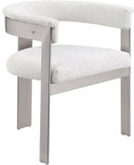 Romeo - Boucle Dining Chair With Silver Base (Set of 2)