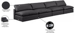 Comfy - Faux Leather Modular Armless Sofa 4 Seats