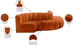Arc - Velvet 5 Piece Modular Sofa