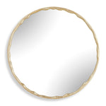 Crinkle - Round Mirror - Brass
