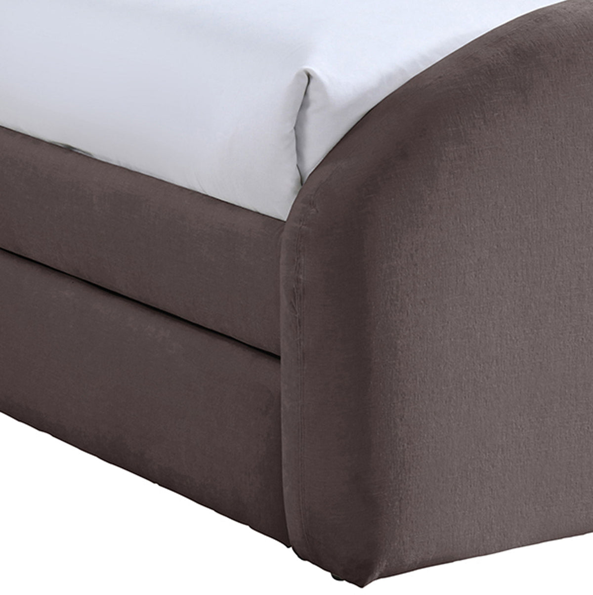 Andaz - Chenille Fabric Upholstered Trundle Bed