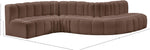 Arc - Faux Leather 6 Piece Curved Modular Sofa