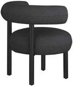 Bordeaux - Boucle Fabric Accent Chair With Black Legs
