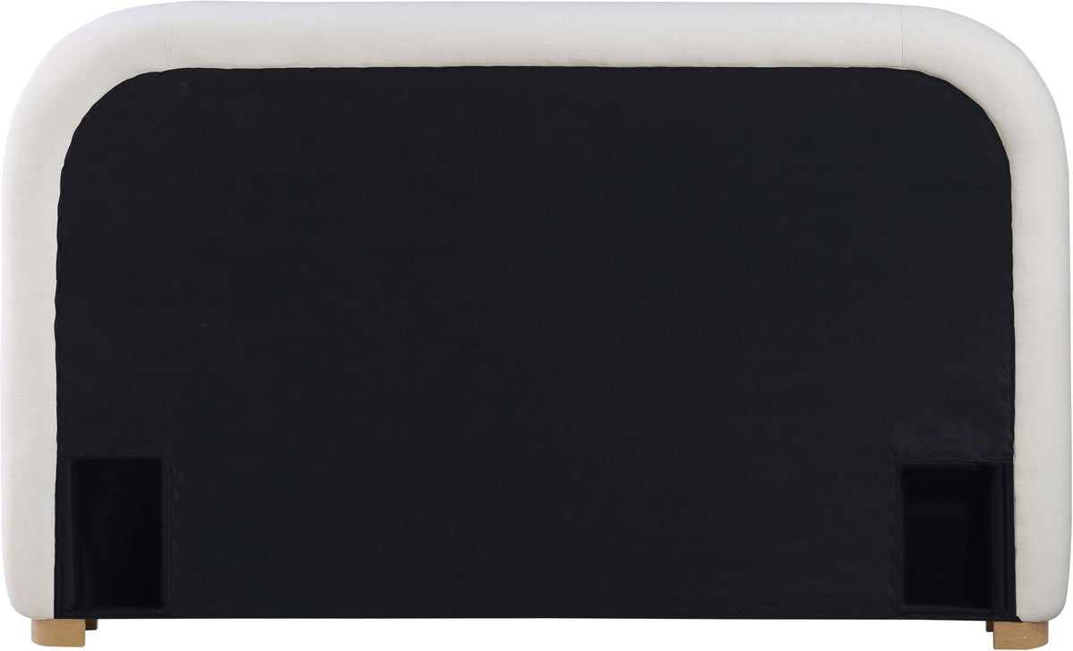 Vaughn - Linen Bed With Natural Base