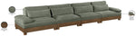 Turin - Chenille Fabric Upholstered Modular Sectional - Green