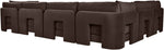 Hammond - Velvet Performance Fabric Upholstered 6 Piece Corner Sectional