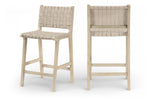 Entwine - Vegan Leather Upholstered Counter Stool - Painted Natural