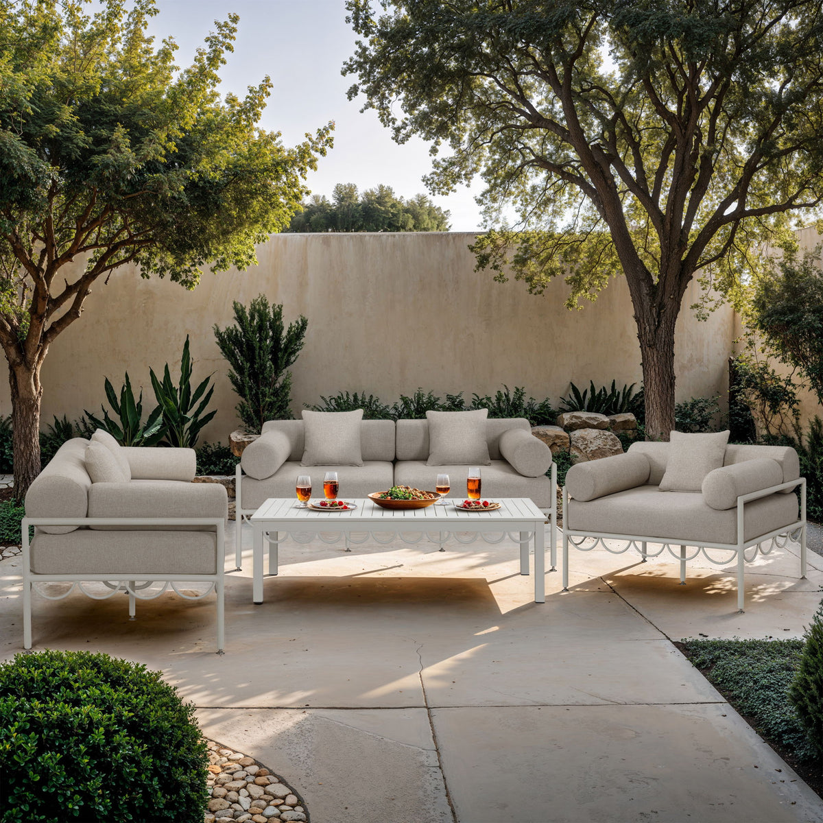 Portofino - Aluminum Outdoor Patio Coffee Table