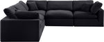 Comfy - 5 Piece Velvet Modular Corner Sectional