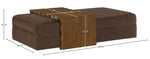 Woodra - Velvet Coffee Table/Ottoman