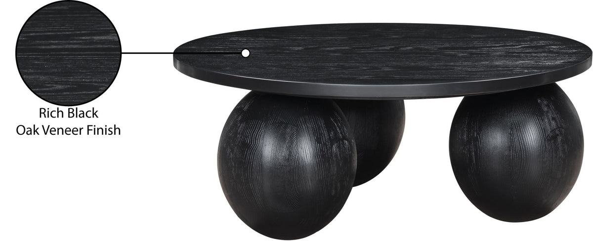 Fitch - Wood Oak Veneer Coffee Table - 3 Legs