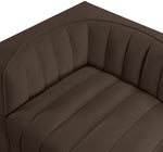 Rummi - Velvet Performance Fabric Upholstered 2 Piece Modular Loveseat