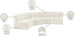 Arc - Velvet 5 Piece U-Shaped Modular Sofa