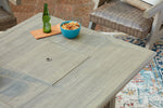 Cliff Trails - Square Fire Pit Table - Beige