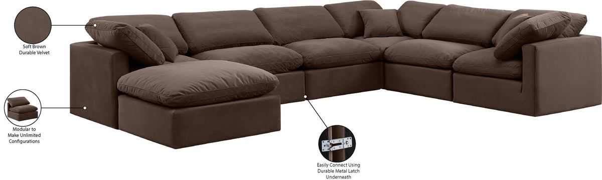 Indulge - Velvet 7 Piece Modular Sectional