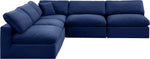 Comfy - 5 Piece Velvet Modular Corner Armless Sectional