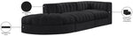 Rummi - Velvet Performance Fabric Upholstered 3 Piece Modular Sectional