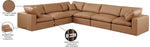 Comfy - 6 Piece Faux Leather Modular Corner Sectional