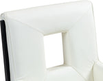 Gwendolyn - Faux Leather Dining Arm Chair With Black Frame