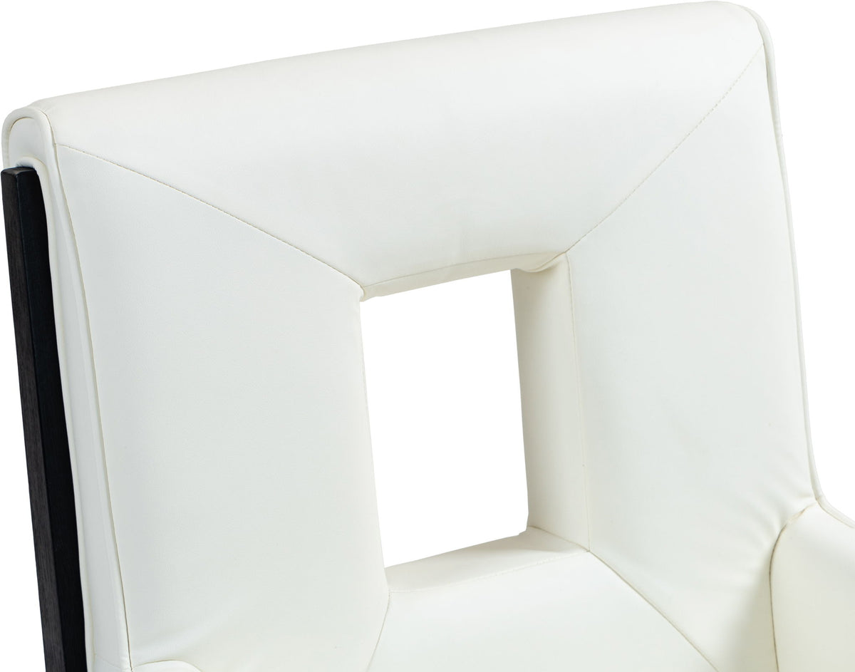 Gwendolyn - Faux Leather Dining Arm Chair With Black Frame