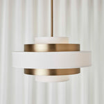 Radio City - 6 Light Pendant - Brass / White