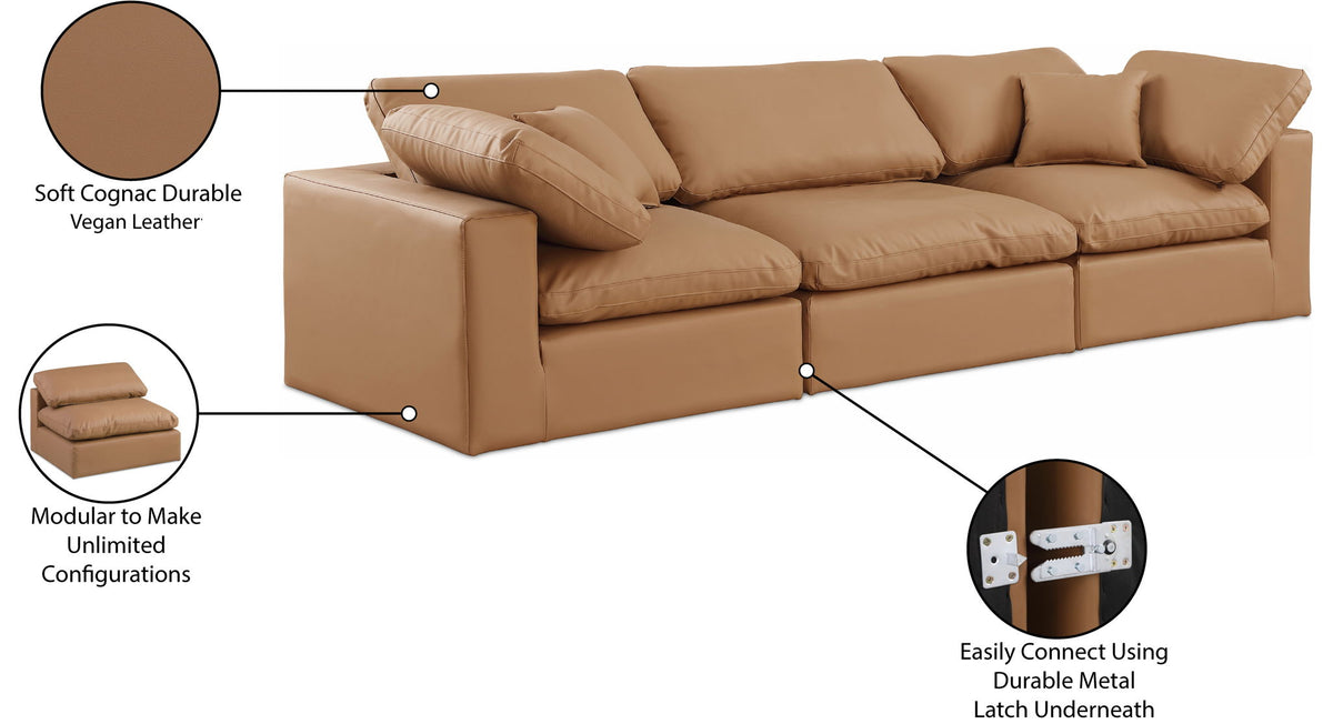 Comfy - Faux Leather Modular Sofa 3 Seats