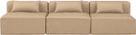 Cube - Modular 3 Piece Armless Sofa - Tan