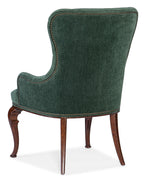 Charleston - Host Chair (Set of 2) - Green / Dark Brown