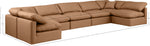 Indulge - Faux Leather 7 Piece Modular U-Shaped Sectional