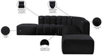 Arc - Velvet 7 Piece Corner Modular Sofa