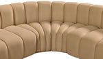 Arc - Velvet 5 Piece U-Shaped Modular Sofa