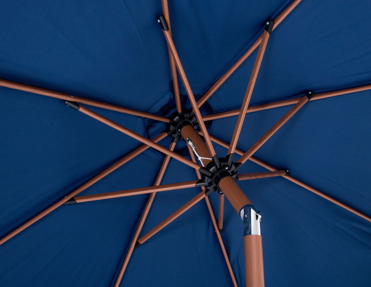 Amalfi - Patio Umbrella - White Base / Light Brown Pole