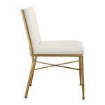 Fretwork - Dining Chair - White / Gold
