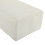 Zephyr - Linen Textured Fabric Upholstered Chaise - Painted Black Base