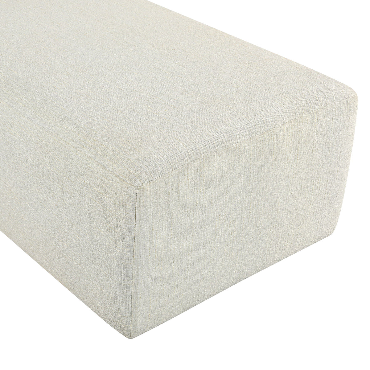 Zephyr - Linen Textured Fabric Upholstered Chaise - Painted Black Base