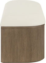 Velden - Upholstered Storage Bench With Stained Brown Base