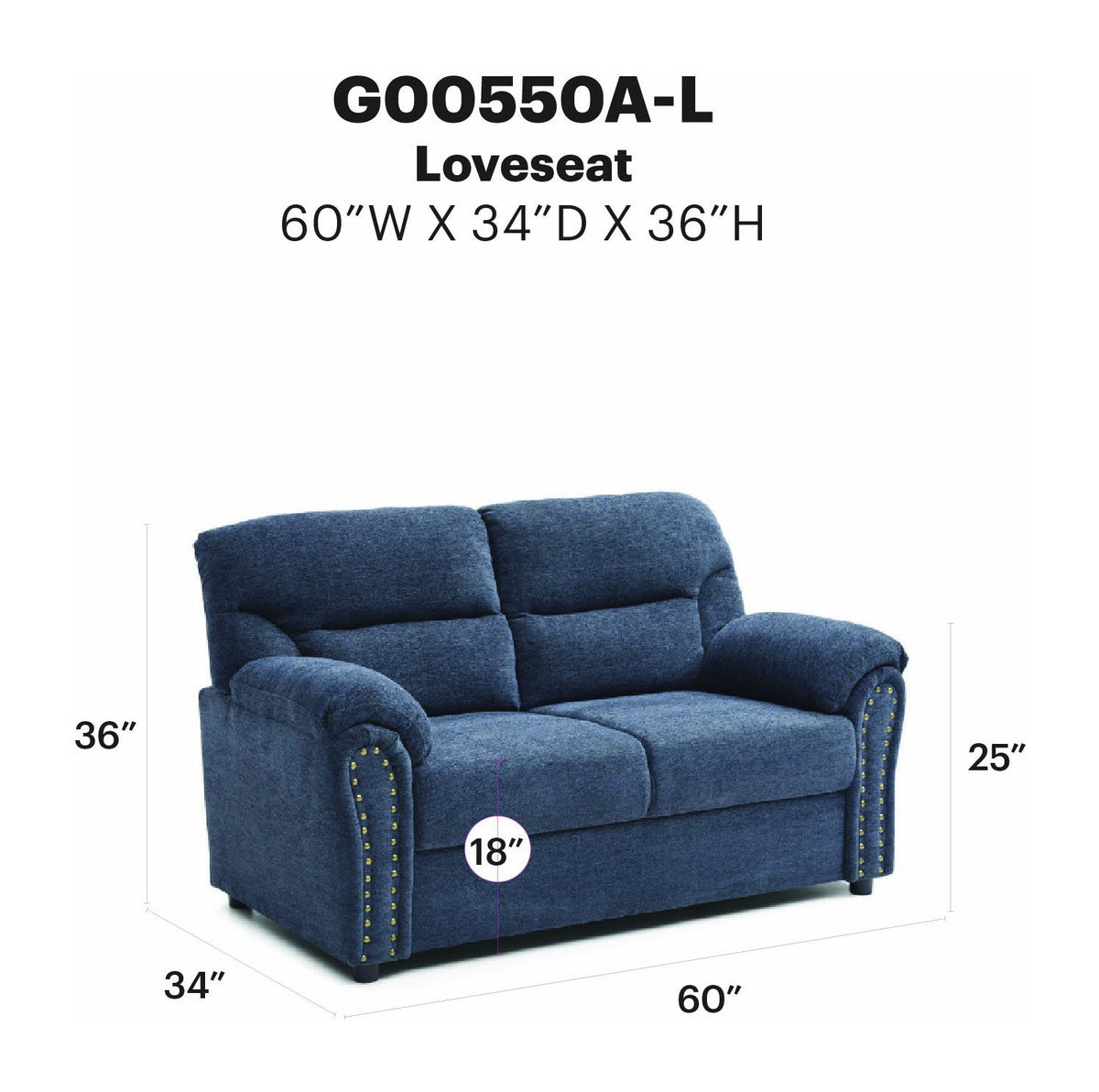 Glory Furniture - Hamilton - Loveseat