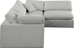 Comfy - 4 Piece Linen Fabric Modular Armless Sectional