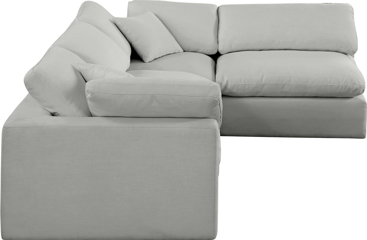 Comfy - 4 Piece Linen Fabric Modular Armless Sectional