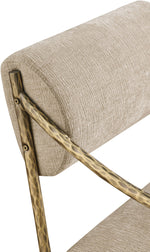 Bastille - Upholstered Dining Arm Chair (Set of 2) - Brass Frame
