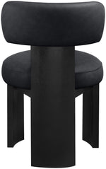 Atelier - Vegan Leather Upholstered Dining Chair (Set of 2) - Black Frame